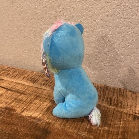 A&A GLOBAL INDUSTRIES PLUSH STUFFED ANIMAL | BLUE LION WITH PINK FUR - Picture 3 of 8